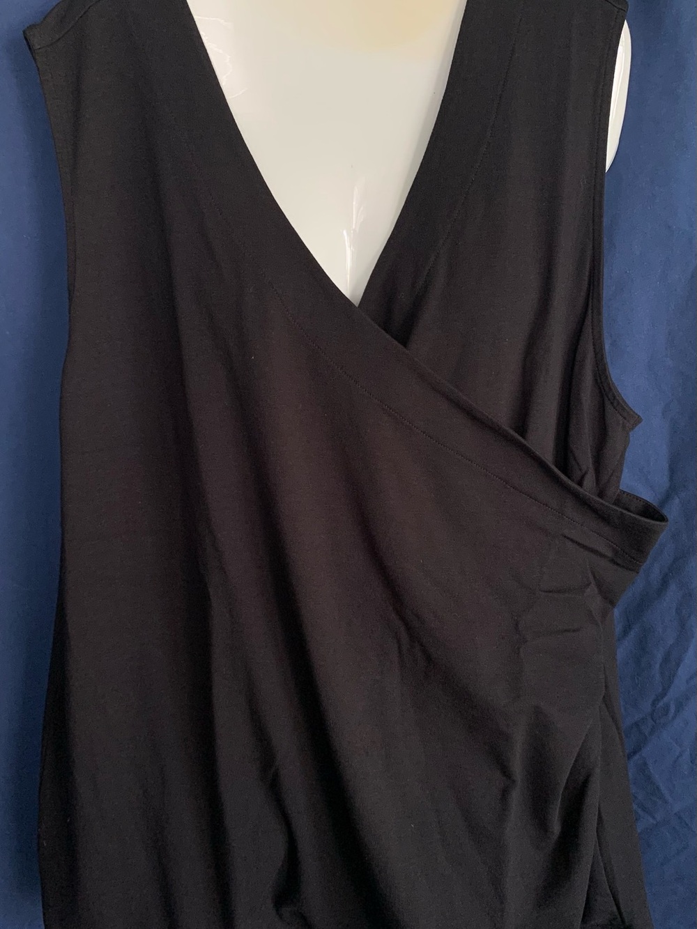 Set of 2 size 3X Soft Surroundings Black and Brown Wrap Tank Tops